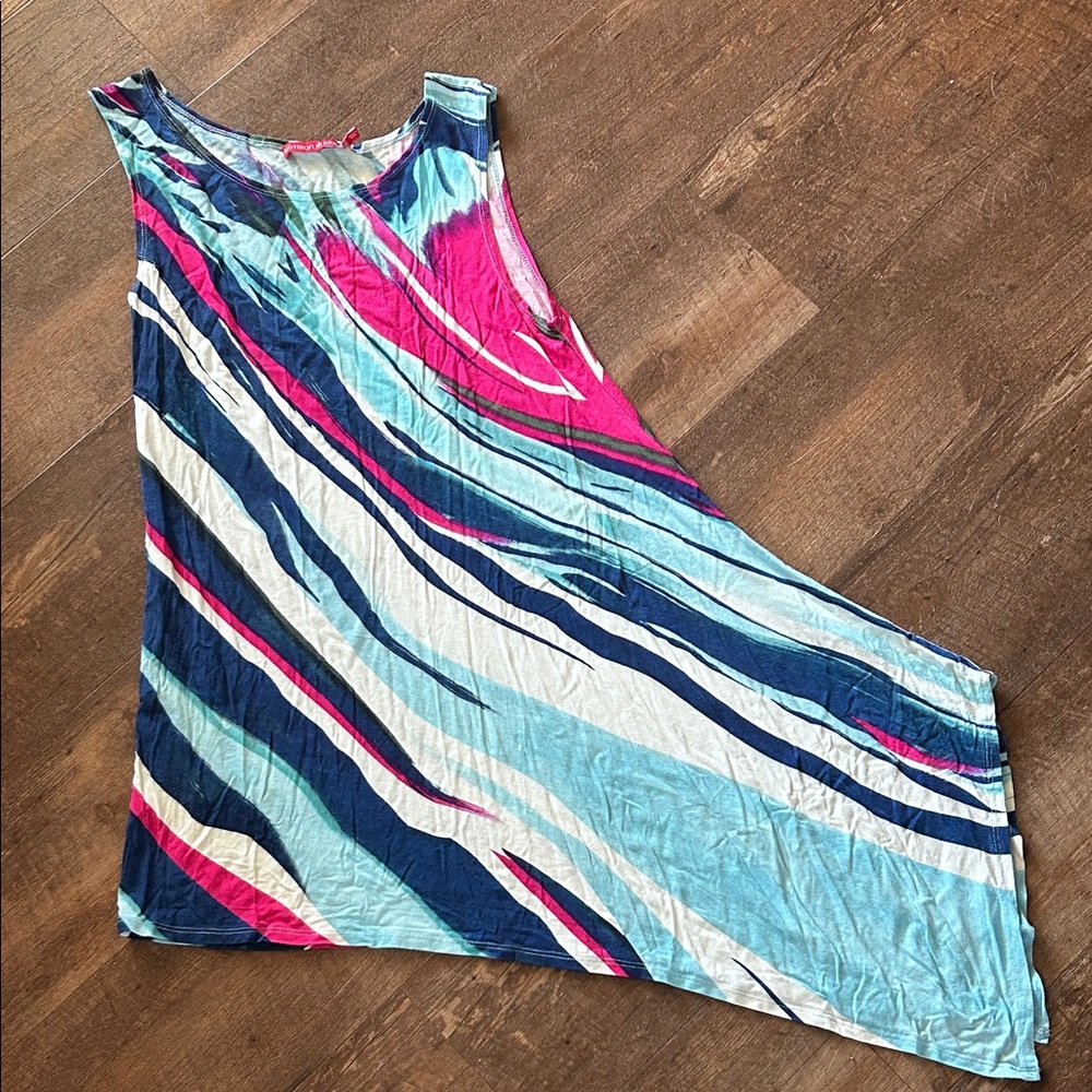 Krimson Klover Multicolor Asymmetrical Tank Dress Size M